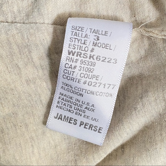 James Perse gray cream jersey knit cotton short sleeve t-shirt shirt dress - Picture 5 of 8